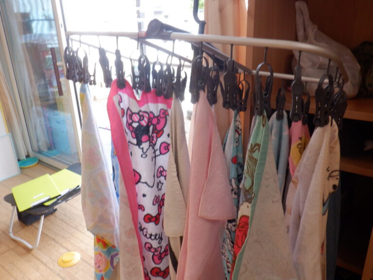 タオルのじゅんび・・・