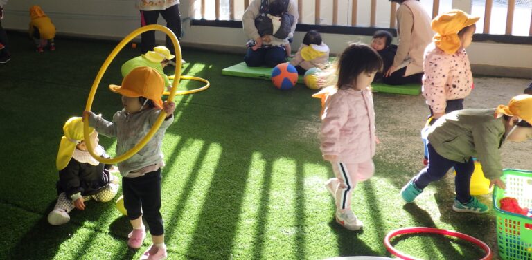 今年最後の園庭遊び(^^♪