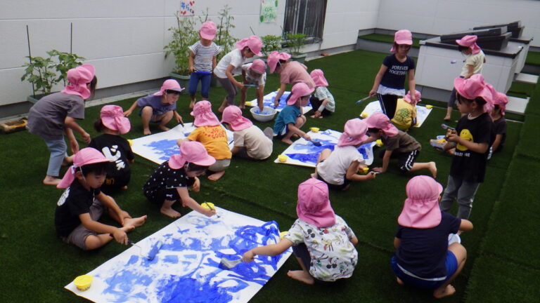 ☆絵の具あそび☆4歳児