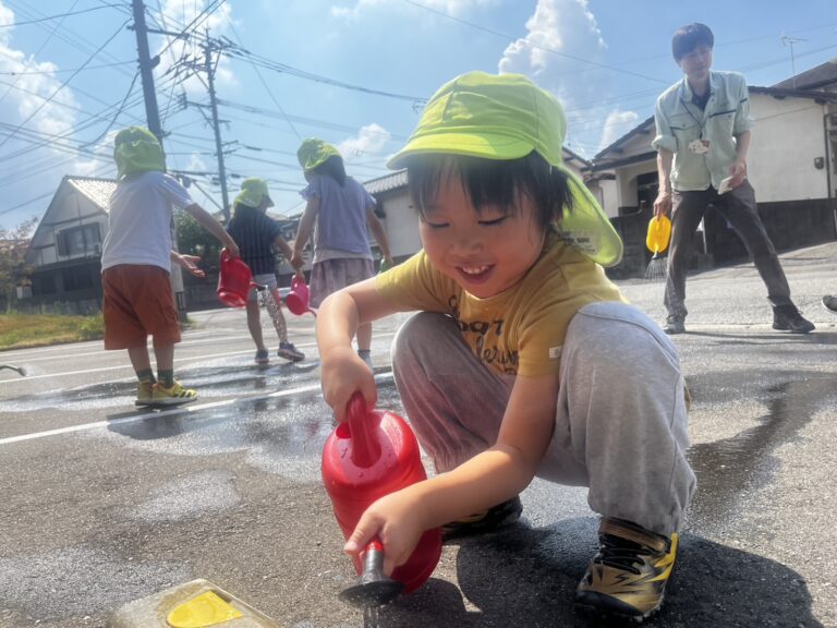 打ち水体験☆彡