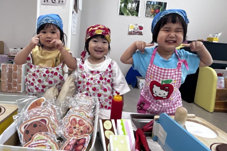 あめぐみ（２歳児）パン屋さん開店🍞