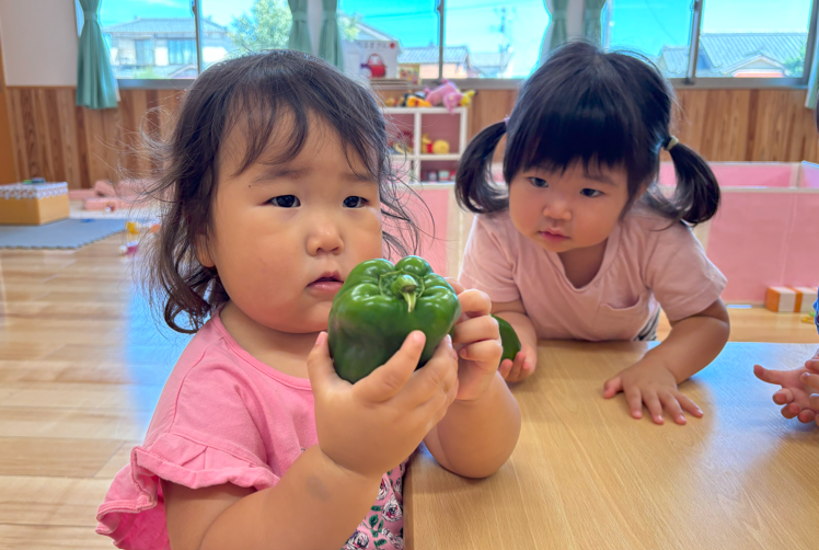 野菜でスタンプ
