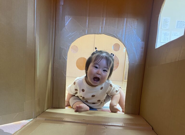 こんなことできるようになったよ🙌（0歳児　えだまめ組）