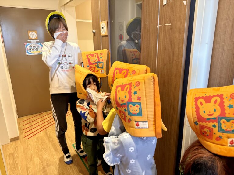 みんなで取り組んだ避難訓練