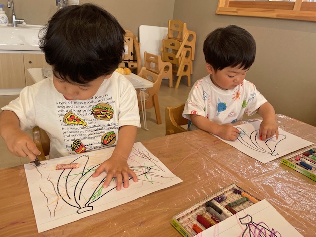 いろんな色を使って‥‥