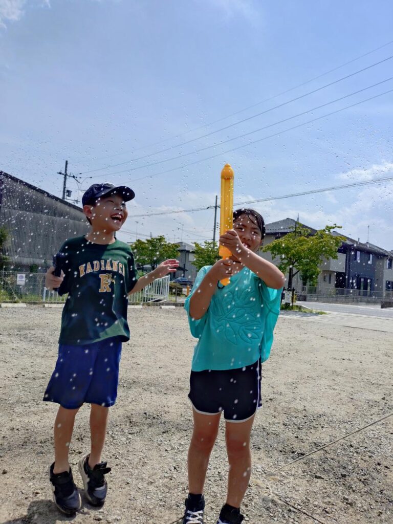 水遊びをしました！③