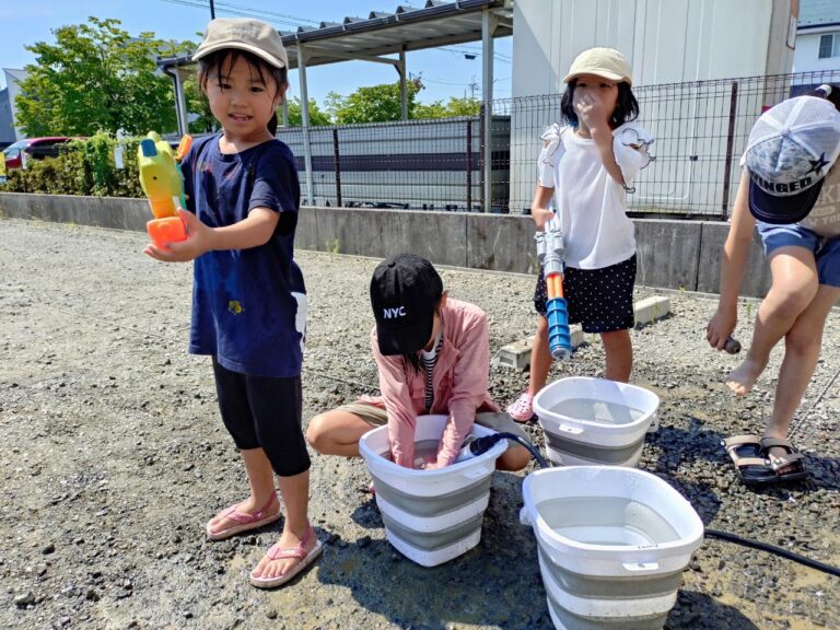水遊びをしました！②