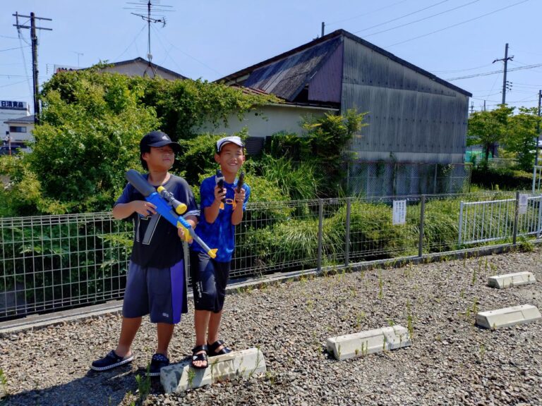 水遊びをしました！