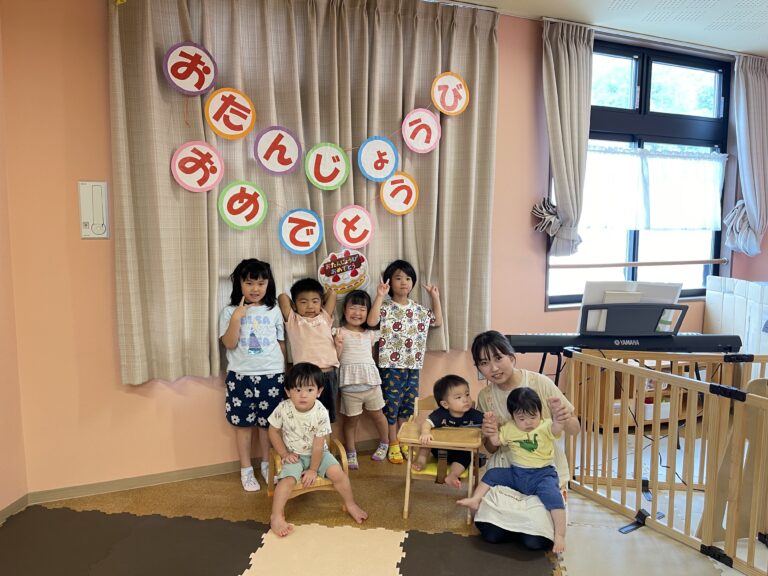 8月生まれの誕生会🍉