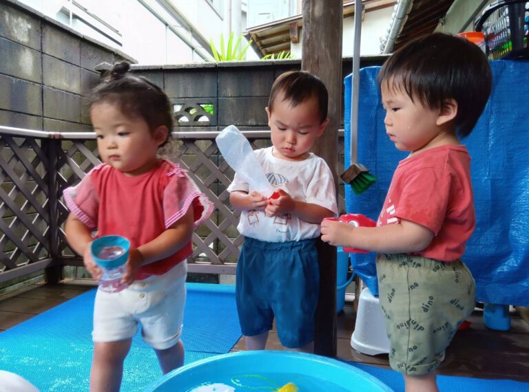 水遊び楽しいね！