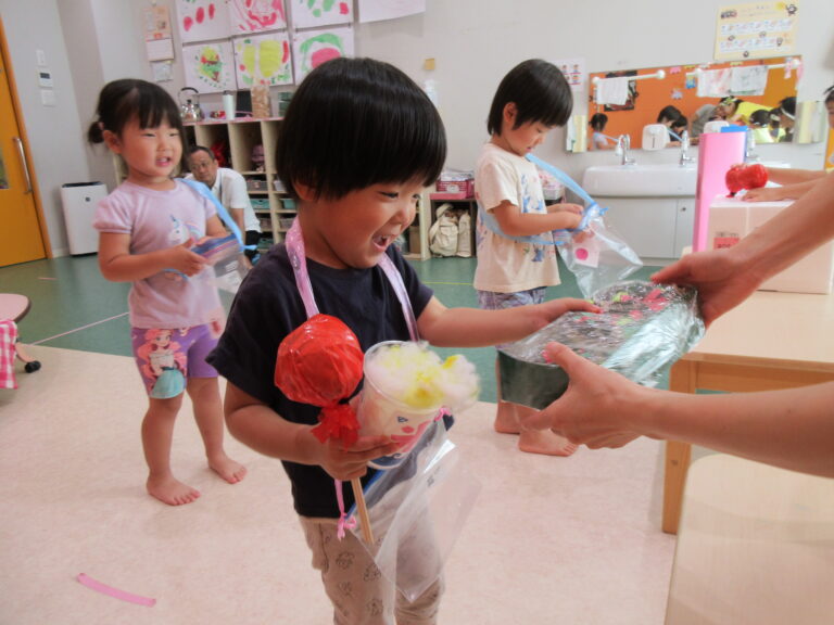 お祭りごっこ🎆【3歳児 にじチーム】