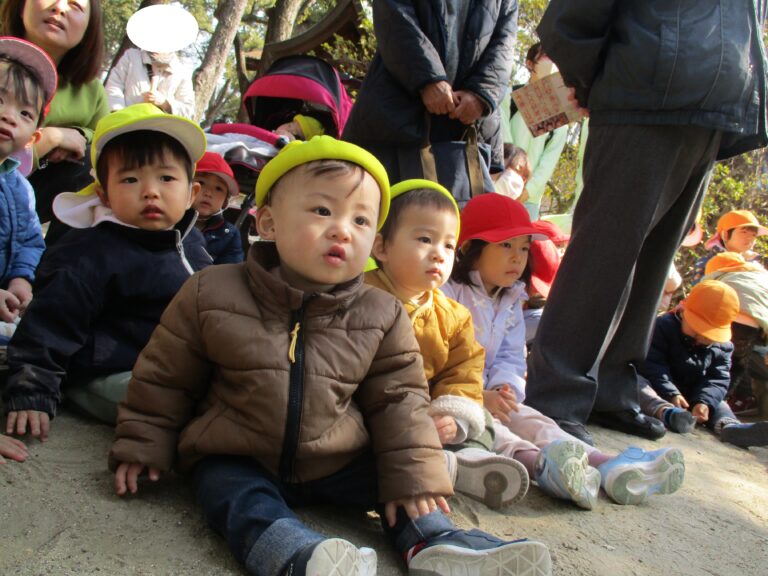 大迫力のお相撲さん、秀ノ山部屋のお稽古！（全園児）