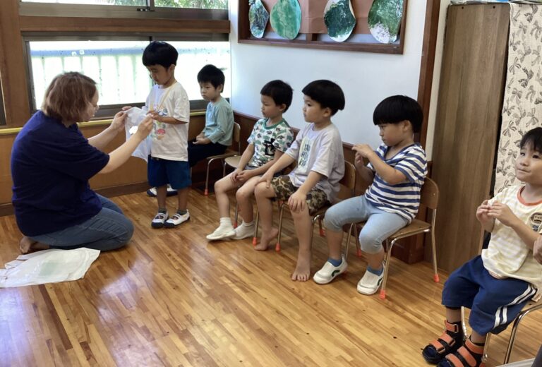 夏祭りごっこ（くじらチーム）