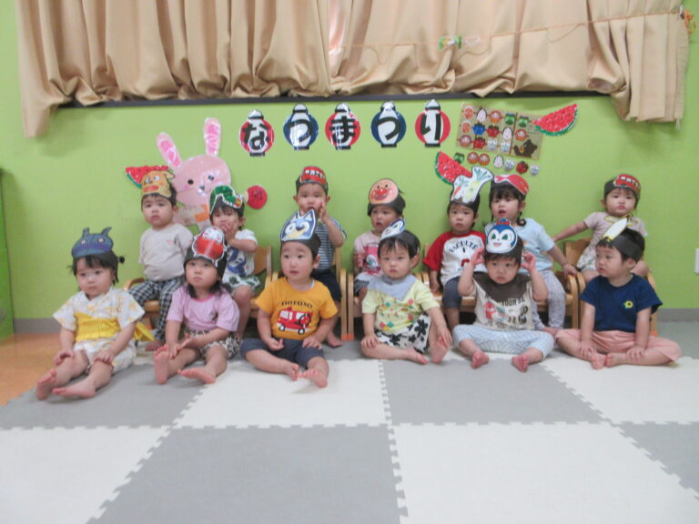今日は楽しい夏祭り🍧✨(０・１歳児)