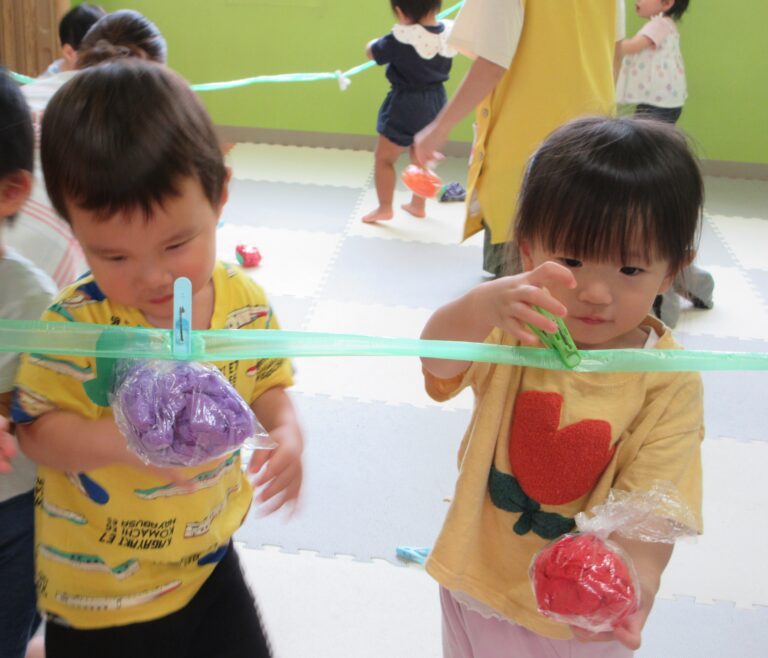 くだもの狩りごっこ🍊(1歳児)