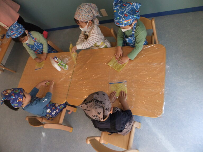 自園特製さつまいもでクッキング🍠