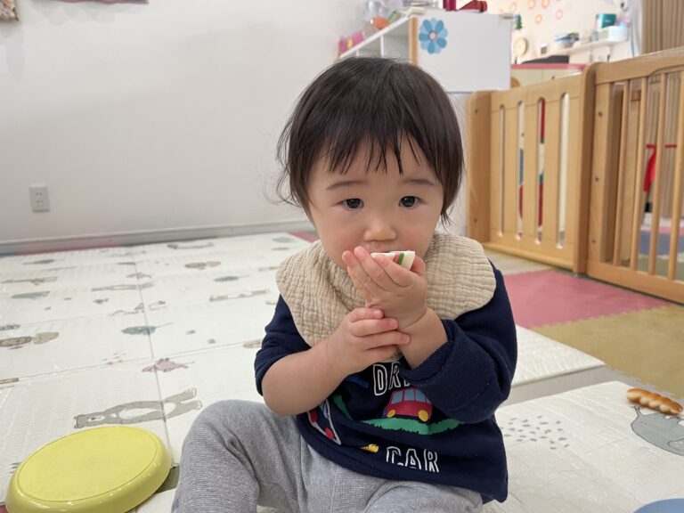 保護中: おままごとで遊んだよ🍽️(0歳児🦦)