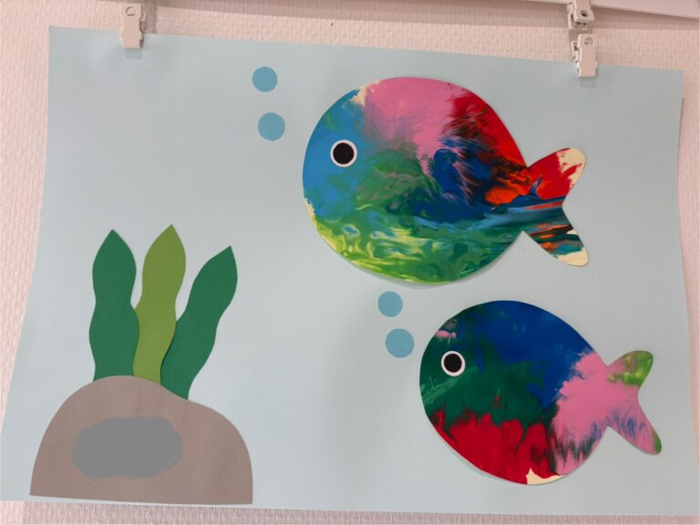 保護中: カラフルなお魚さんを作ろう🐟🎨(0歳児🦦)