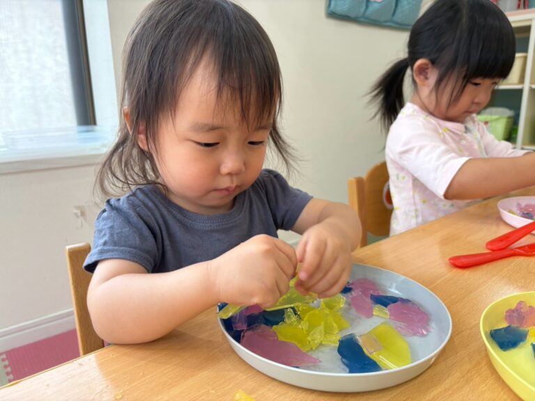 保護中: キラキラ✨寒天遊び✋(2歳児🐳)