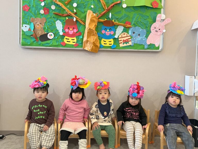 1歳児　だいちチーム　「楽しかった節分‼」