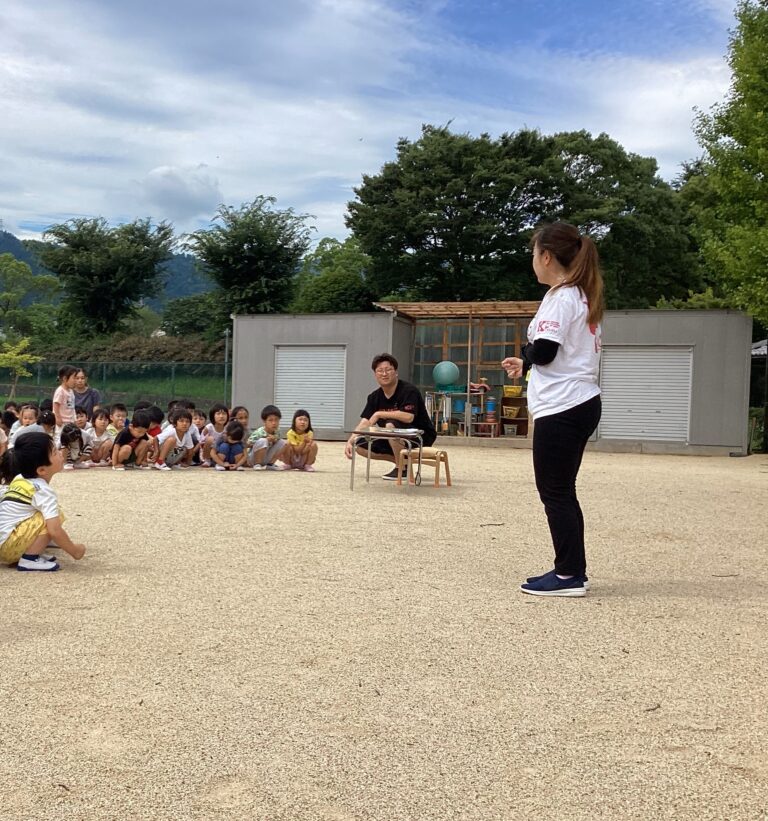 全園児　毎月実施の避難訓練。合言葉は「お・は・し・も！」
