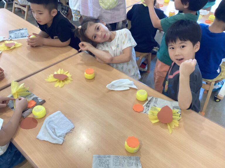 5歳児くじらチーム　「夏の制作大集合！」