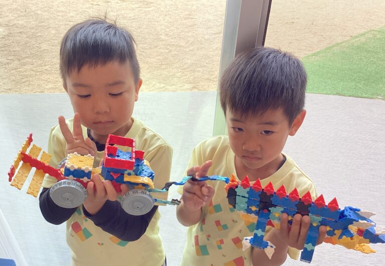 5歳児　くじらチーム こんなの作れるようになったよ！！