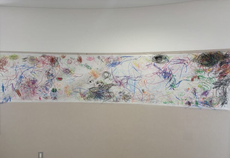 1歳児　だいちチーム「横断幕の完成！！」