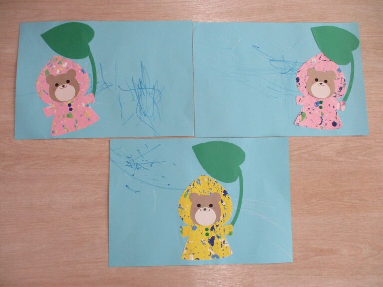 りす組の制作　『きょうはあめふり。みんなごきげん。』