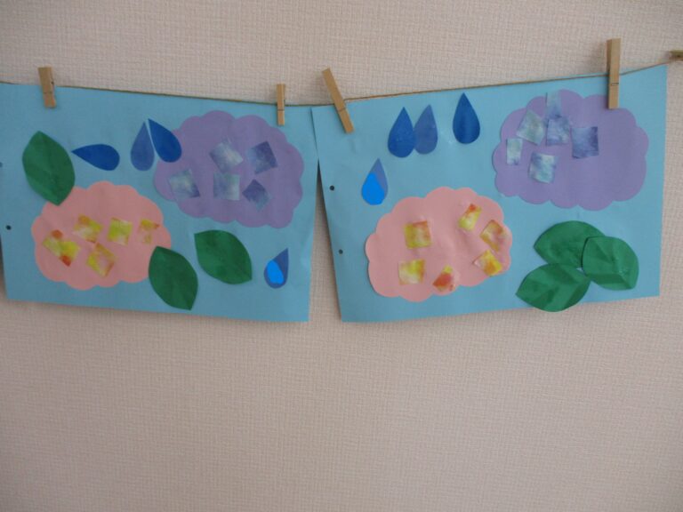 きりん組　制作　『紫陽花きれいだね✨』