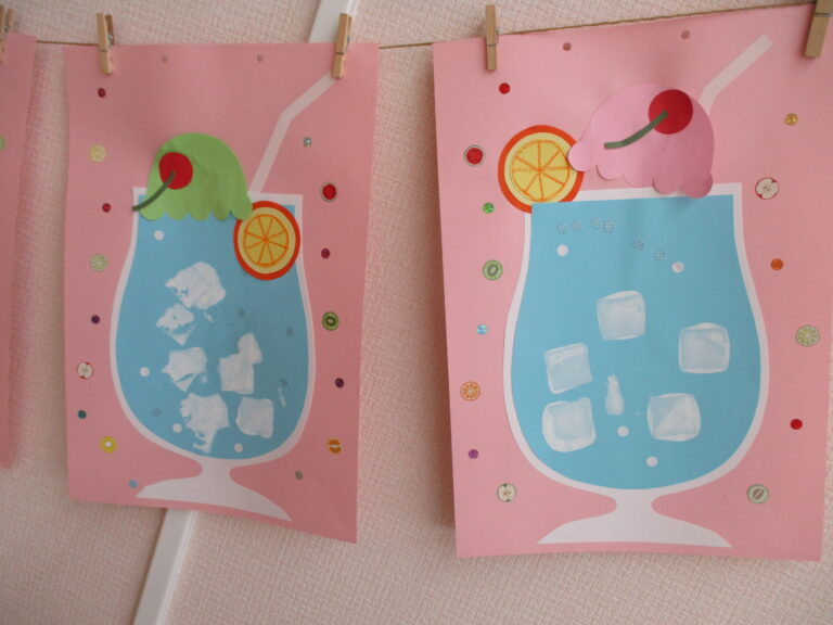 きりん組　７月の制作『冷た～いジュースはいかが？？』