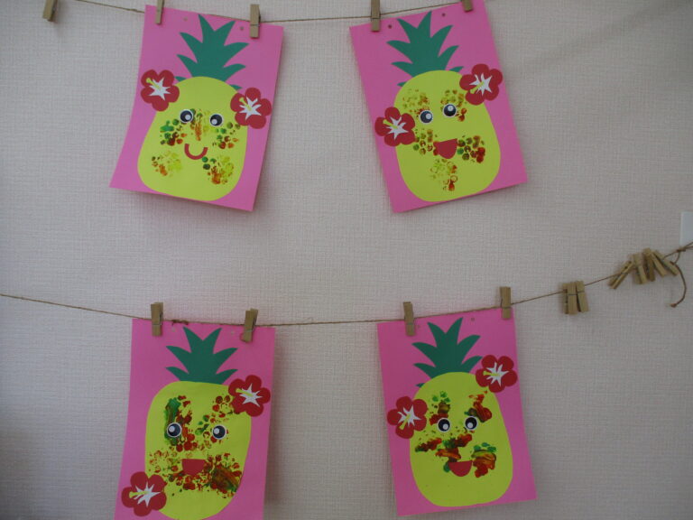 ひよこ組　８月の制作『プルプルパイナップル🍍』