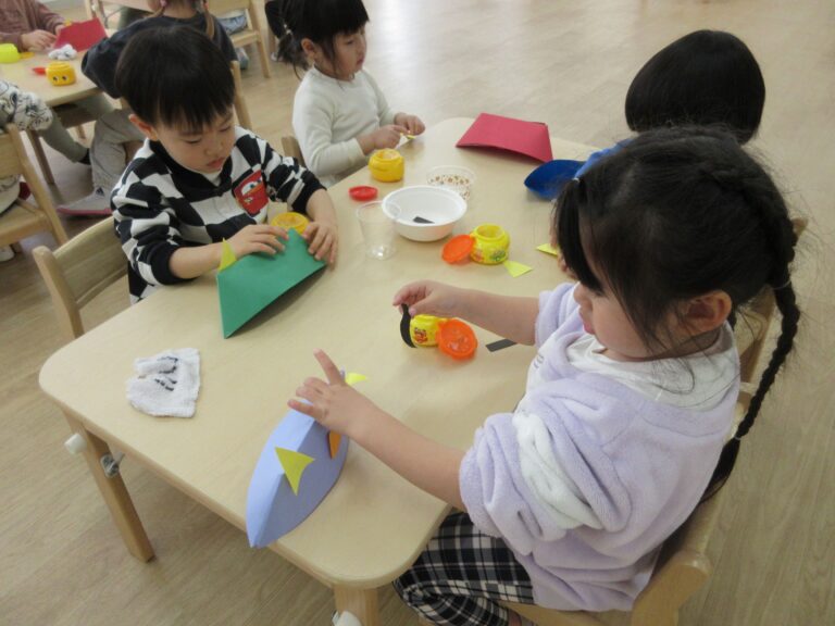 鬼のお面をつくったよ👹(にじ組）