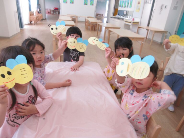 ぶんぶんぶん♪はちさんを作ったよ(*^^*)（３歳　にじぐみ）