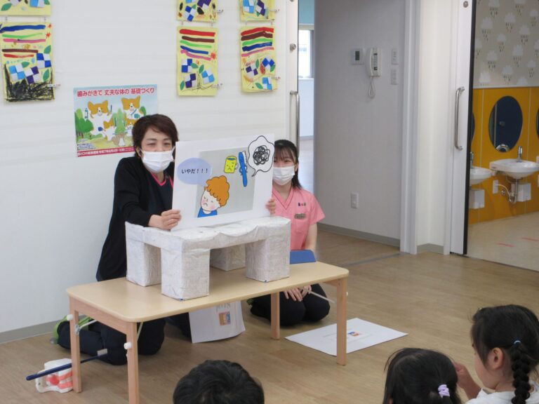 歯みがき指導に来てもらったよ♪（４歳そら組）