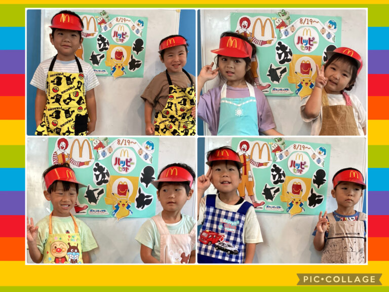 8月　いらっしやいませ～　にじチーム（3歳児）