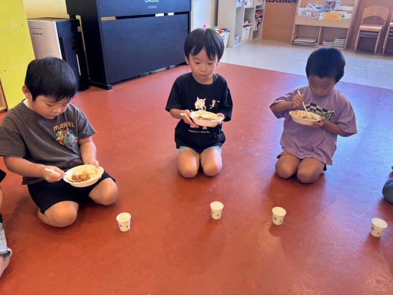 避難訓練、非常食体験