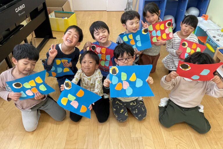 つき組（５歳児）こいのぼりを作ったよ！