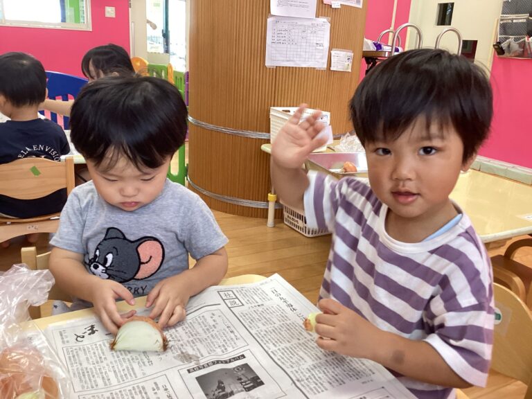 お手伝い第二弾！！にじぐみ（２歳児）
