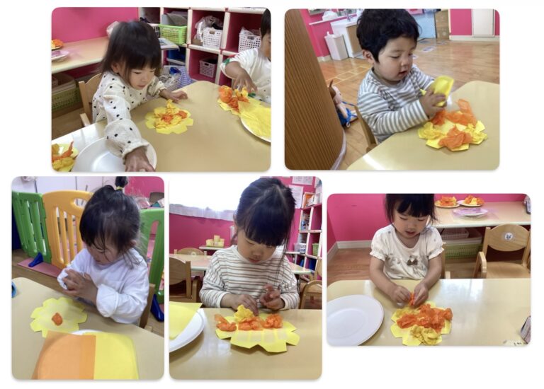 「見つけた！」から広がる春の製作遊び🌷(にじぐみ2歳児)