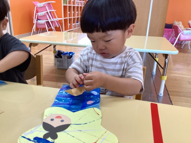 願いを込めて⭐️彡 七夕製作🎋 【おむすび・うみぐみ 0.1歳児】