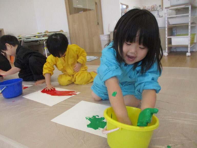 にじ組（３歳児）つなぎデビュー！