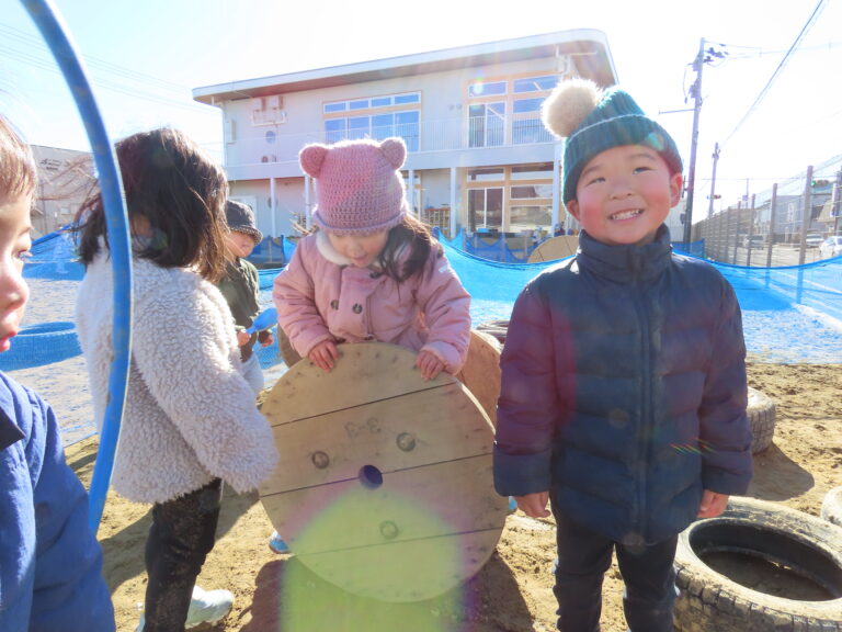 フラフープ遊び