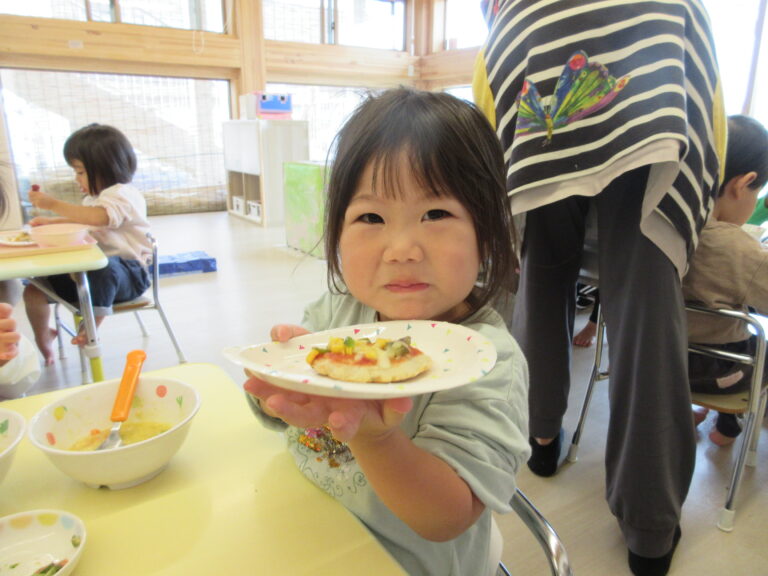 みんなでポテトピザ