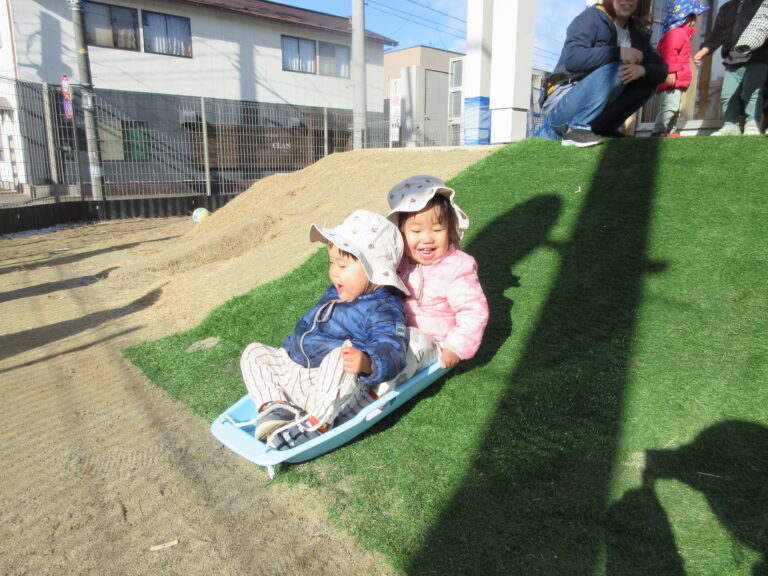 だいち組のそり遊び