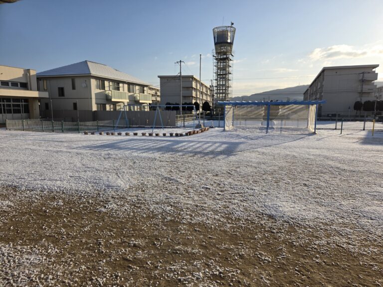 南国伊予に雪が積もりました☃️