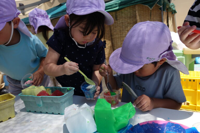 にじ組ゼリー屋さん開店!(3歳児)