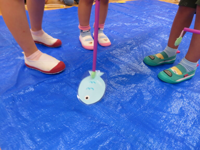 いっぱい釣れたかな？（３歳児）