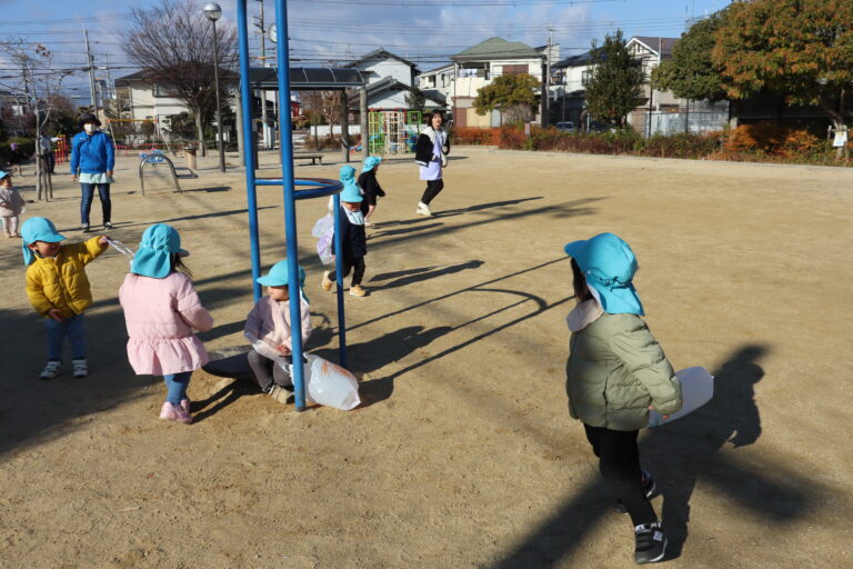 凧揚げしたよ！（1歳児）